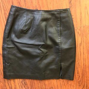 Lined Leather Skirt